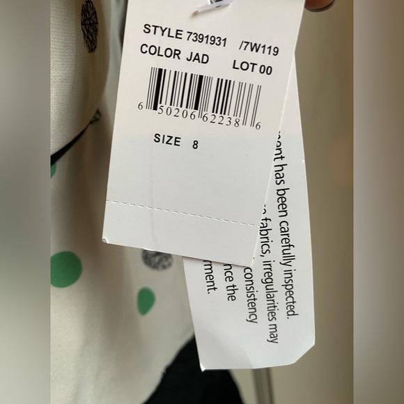 SOLD Hype Spaghetti Strap lingerie inspired Dress black green white NWT Size 8 - Picture 9 of 9